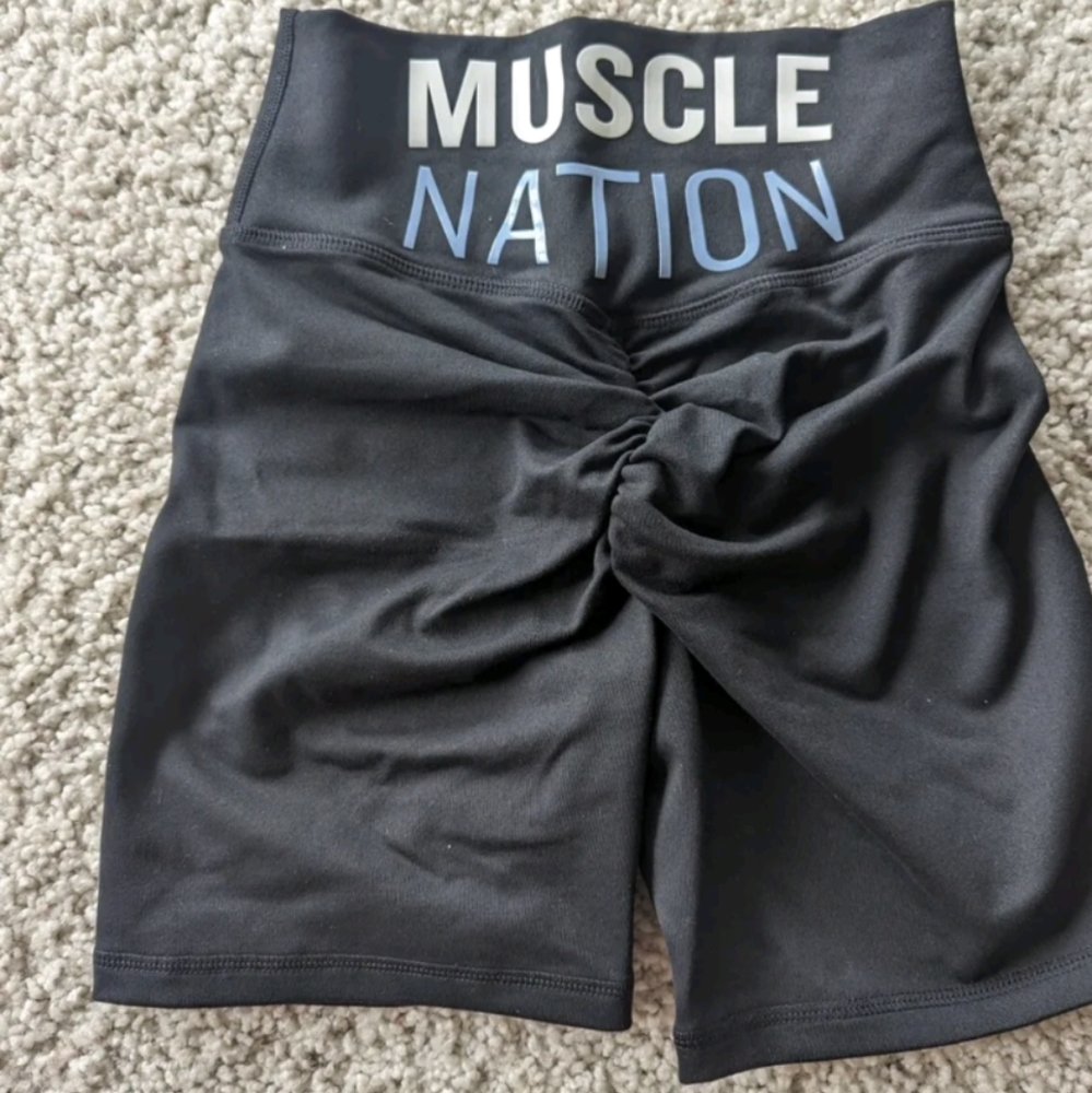 Musclenation Scrunchy Butt Lift Shorts XS Black NEW WITHOUT TAG